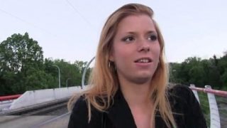 Public Agent Hot blonde wants stranger to fuck her outside