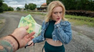 Public Agent Big tits slut misses train